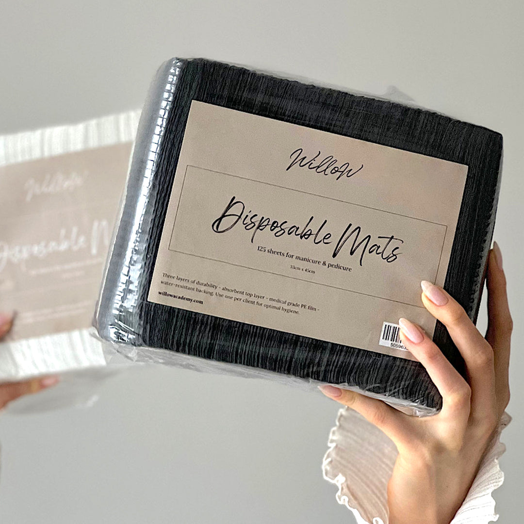 Disposable Manicure & Pedicure Mats - Black