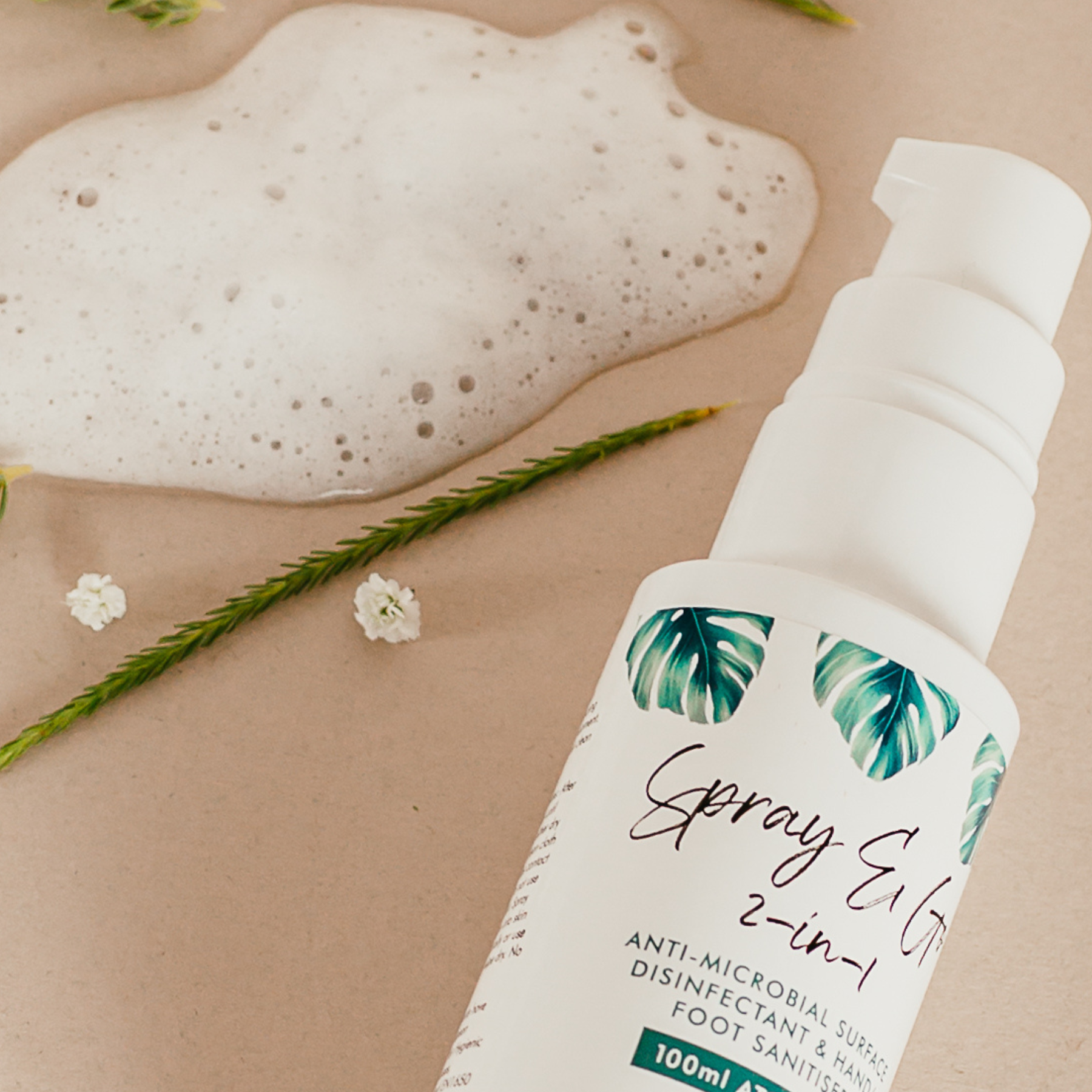 close up shot of willow spray and go foam