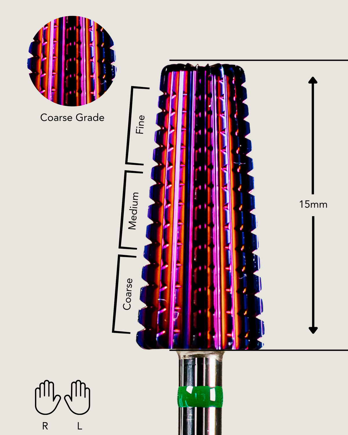 5-in-1 e-file bit with specifications