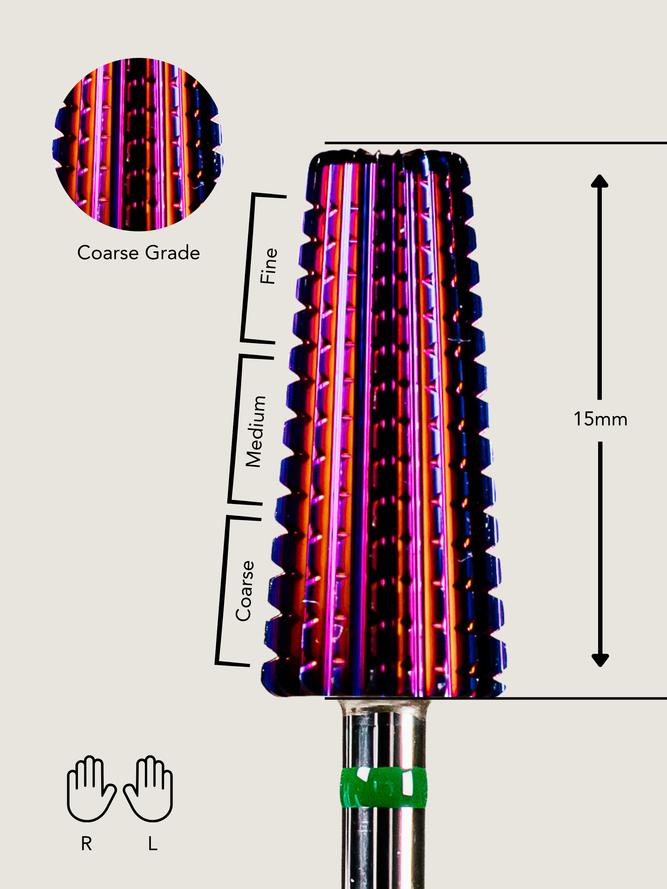 5-in-1 e-file bit with specifications