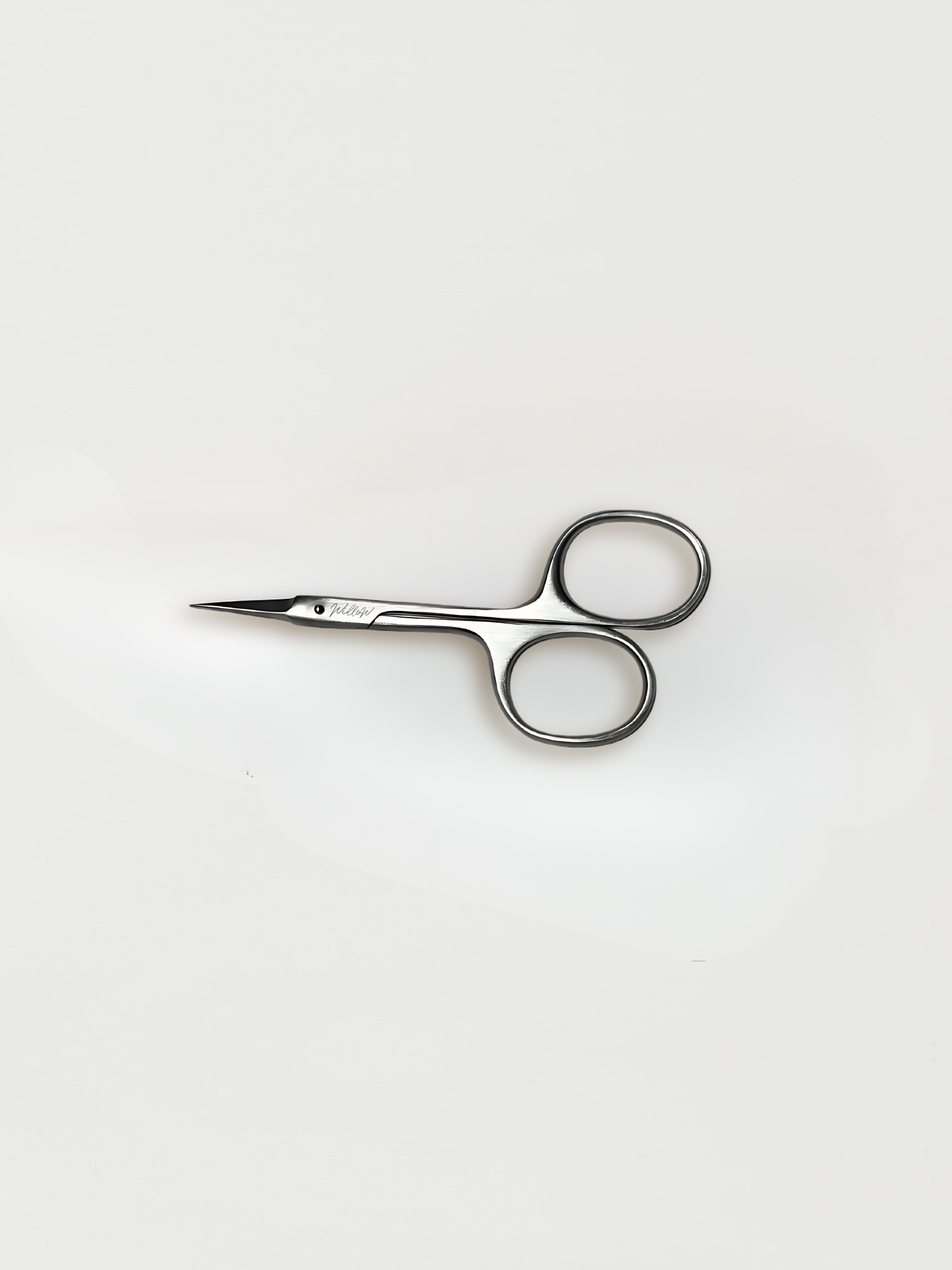 Silver cuticle scissors with
Willow branding