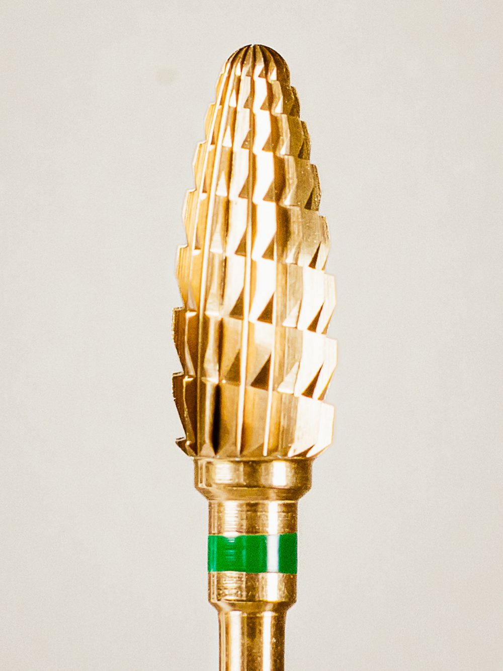 The Green Smoothie - Coarse | Rugby Shape | Carbide E-file Bit – Gold PVD