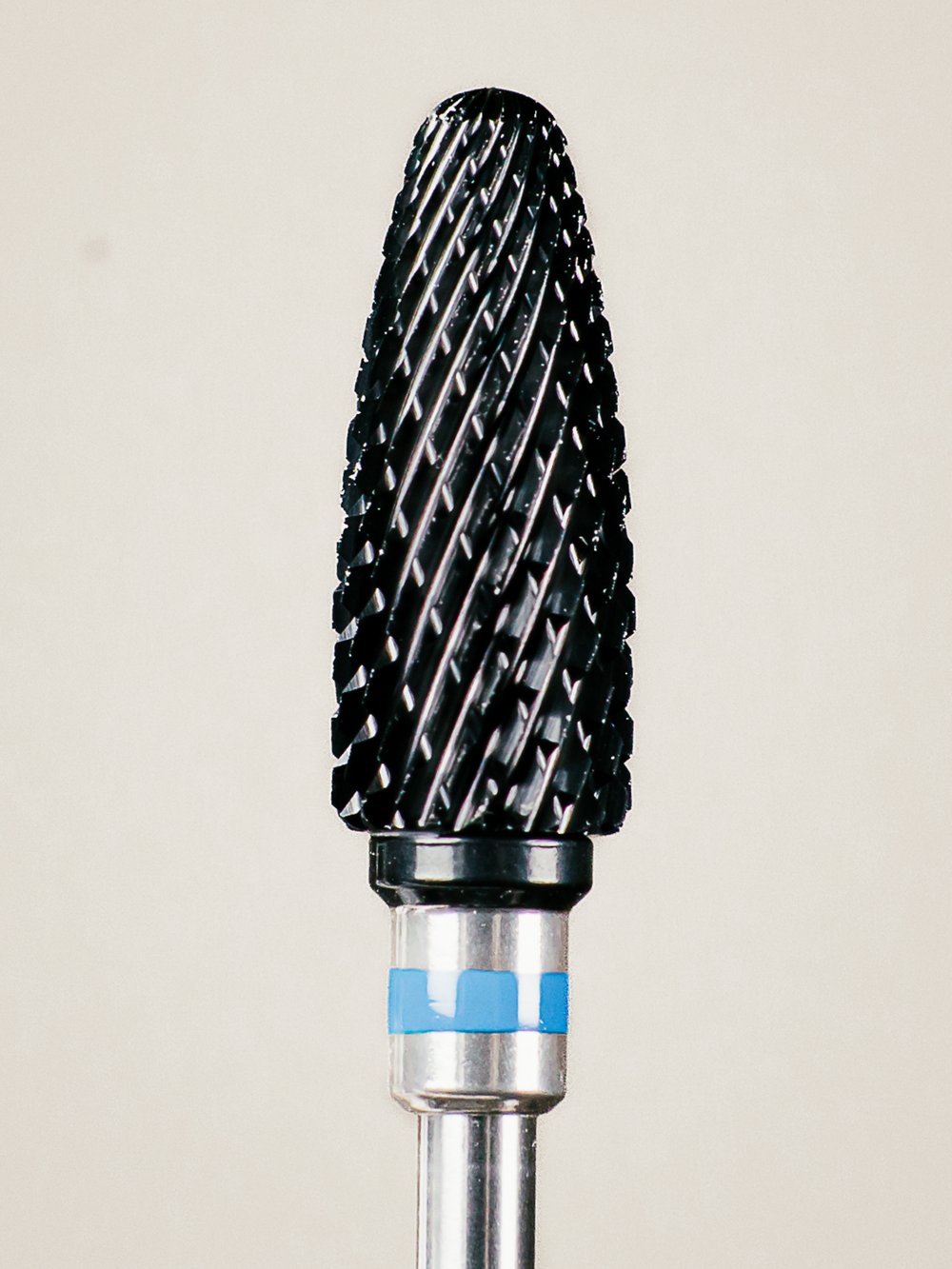 The Bluebell - Medium | Flame Shape | Carbide E-file Bit – Black DLC