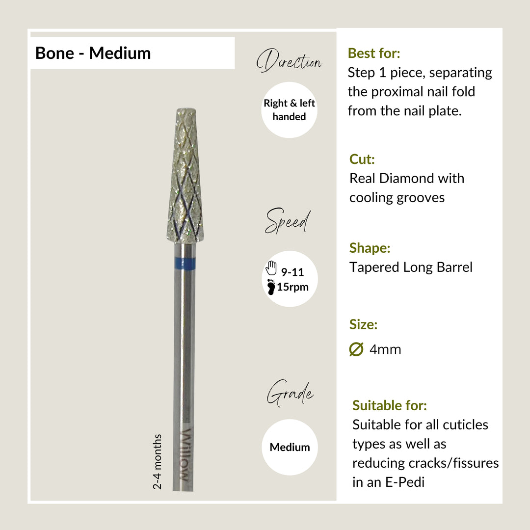 Bone Long Tapered Barrel - 4mm - Medium