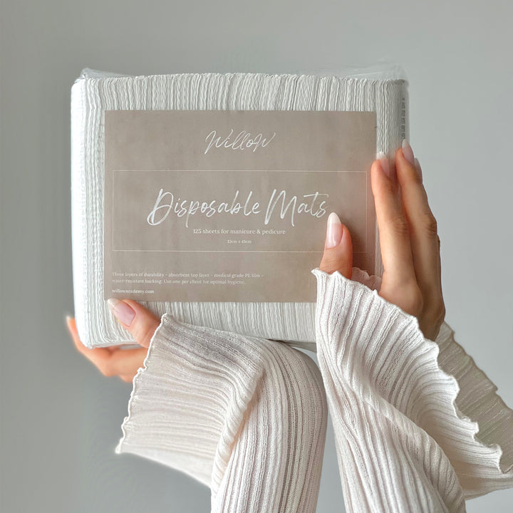 Disposable Manicure & Pedicure Mats - White