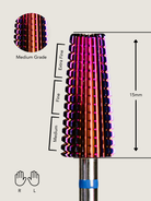 5 in 1 medium carbide e-file bit with specifications 