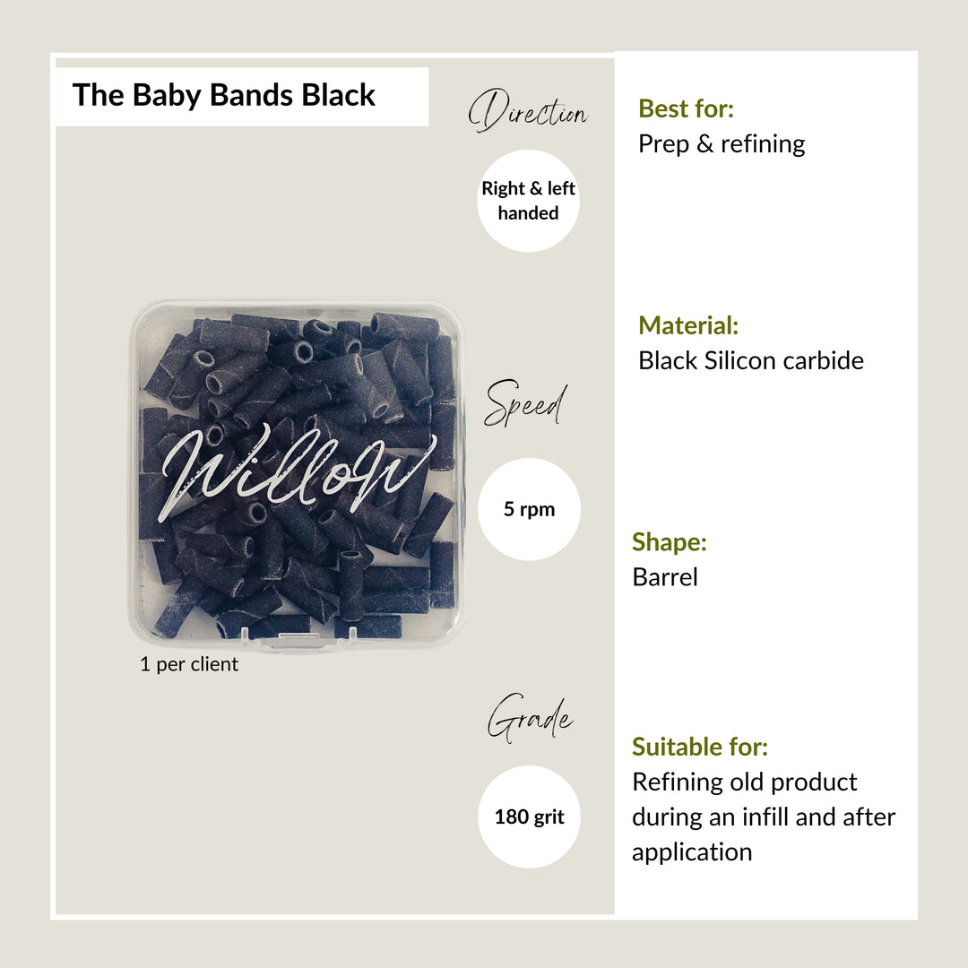 Baby Bands Black - Medium 180 grit
