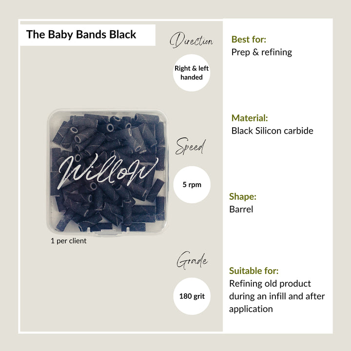 Baby Bands Black - Medium 180 grit