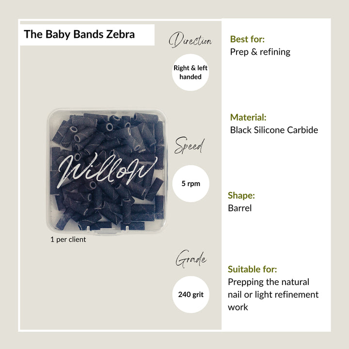 Baby Bands Black - Fine 240 grit