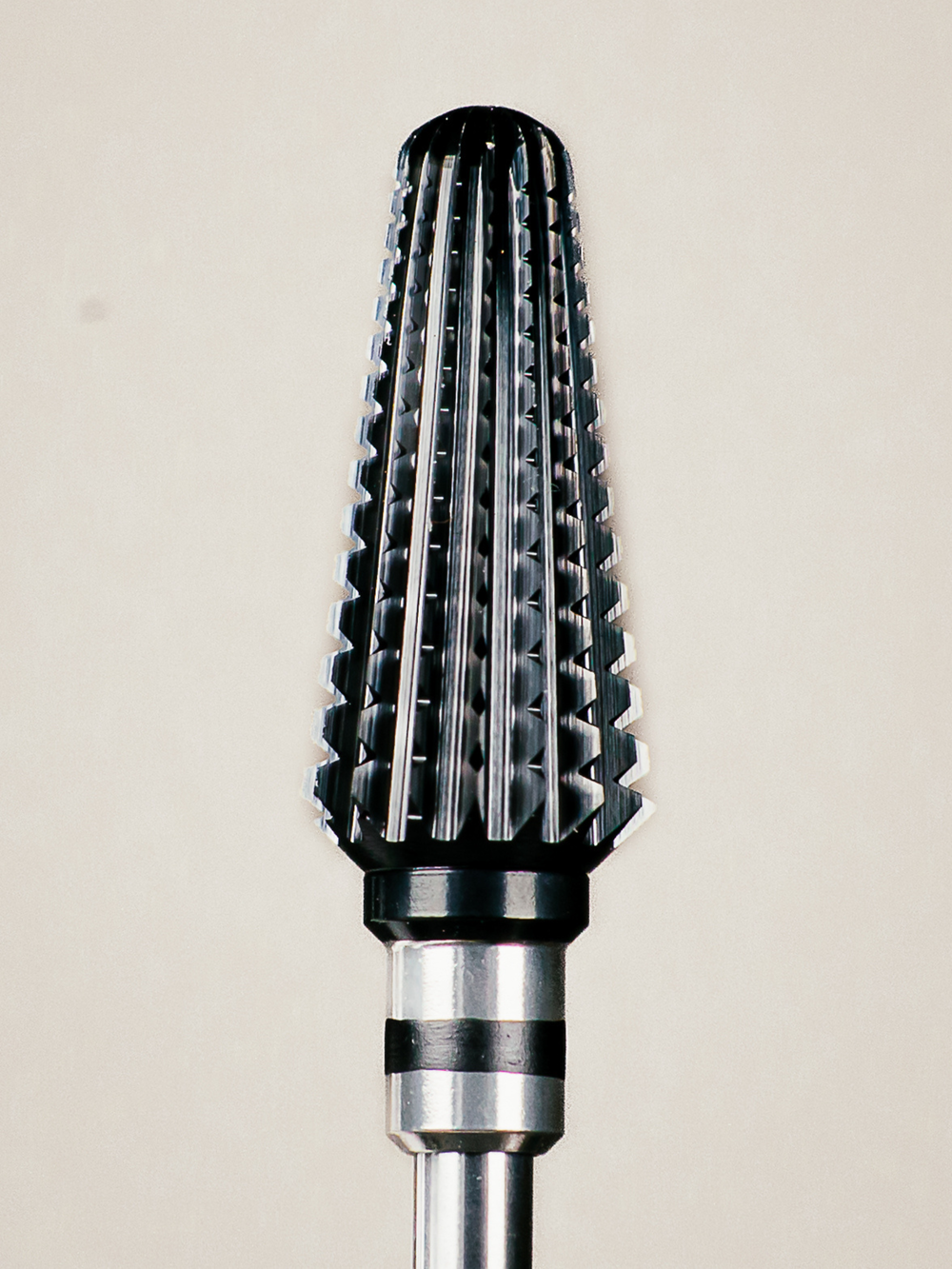The Black Willow - Extra Coarse | Tornado Shape | Carbide E-file Bit – Black DLC