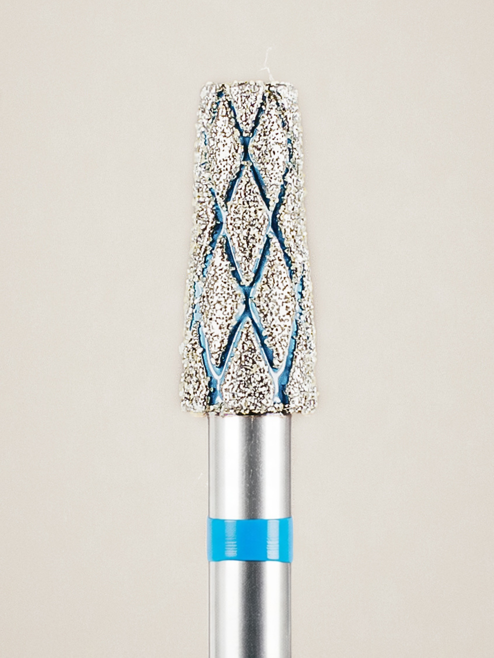 The Frost - Medium | Flat Top Barrel Shape | Cooling Groove | Diamond E-file Bit – Silver
