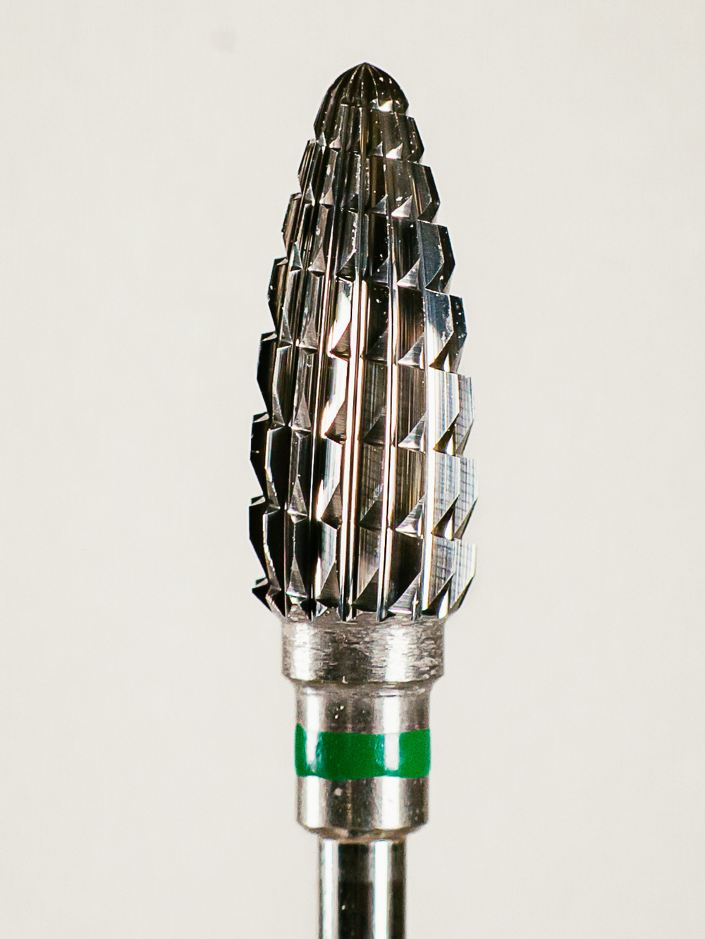 The Green Smoothie - Coarse | Rugby Shape | Carbide E-file Bit – Silver