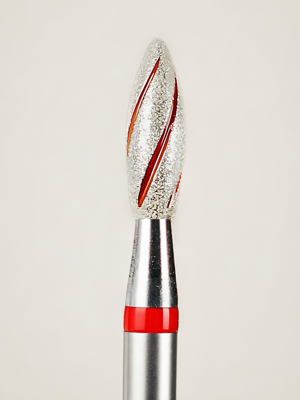The Haze - Fine | Large Flame Shape | Cooling Groove | Diamond E-file Bit – Silver