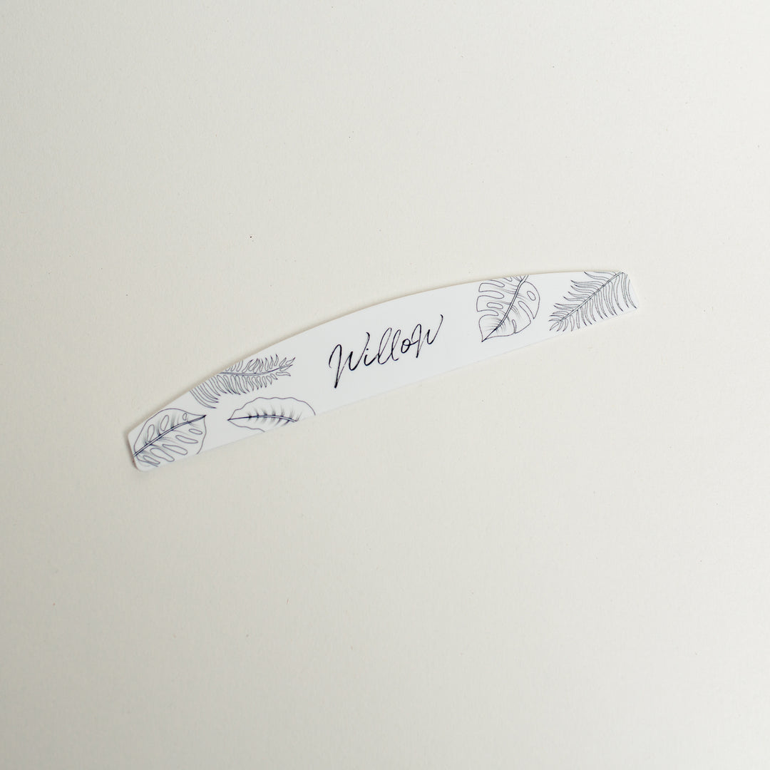Nail file base for refills- curved 
