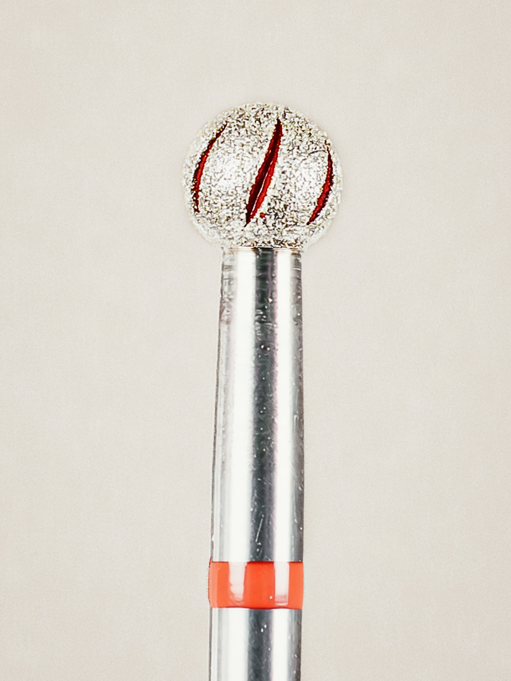 The Moon - Fine | XL Ball Shape | Cooling Groove | Diamond E-file Bit – Silver