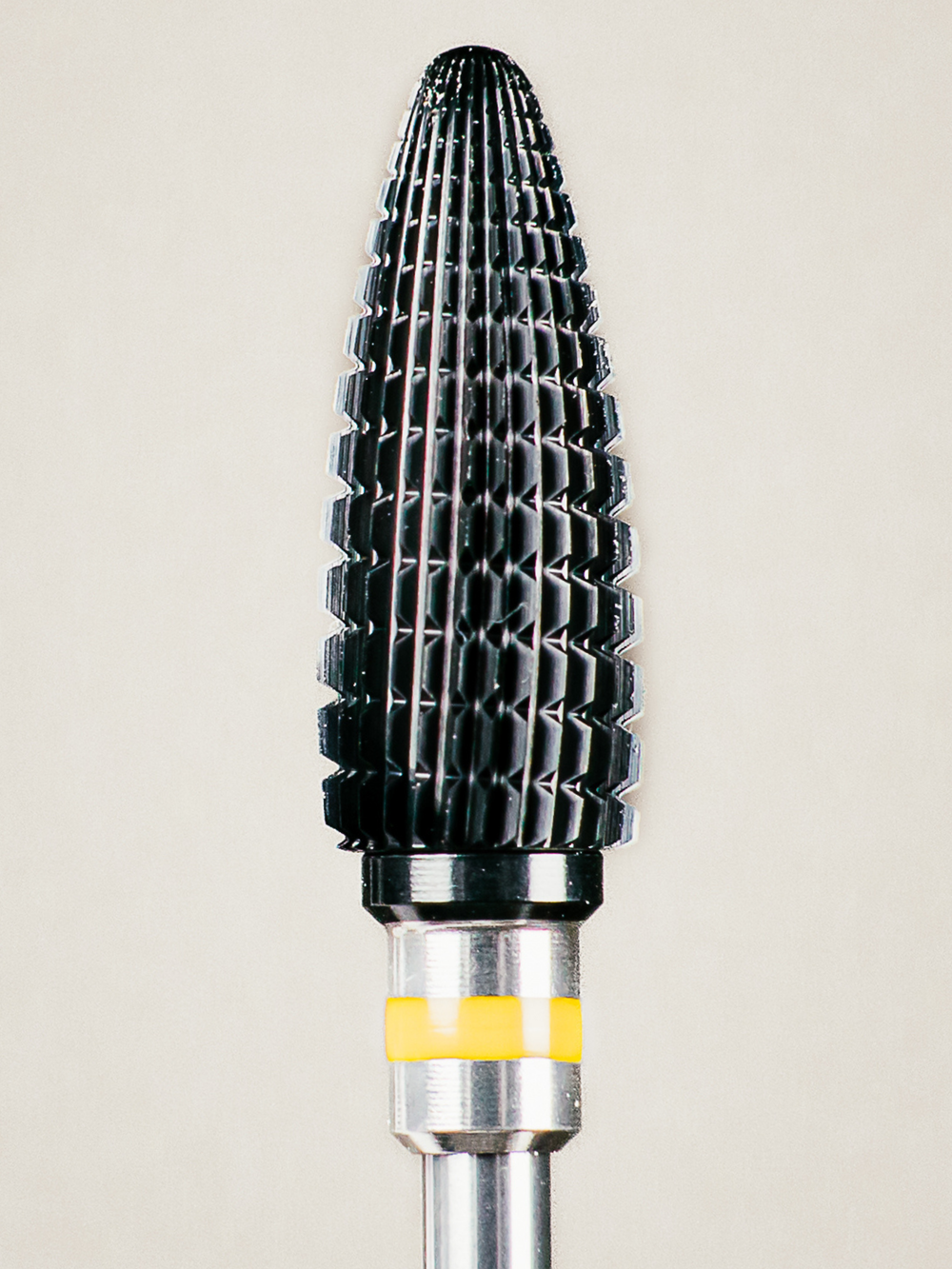 The Opal - Extra Fine | Rugby Shape | Spiral Cut Carbide E-file Bit – Black DLC