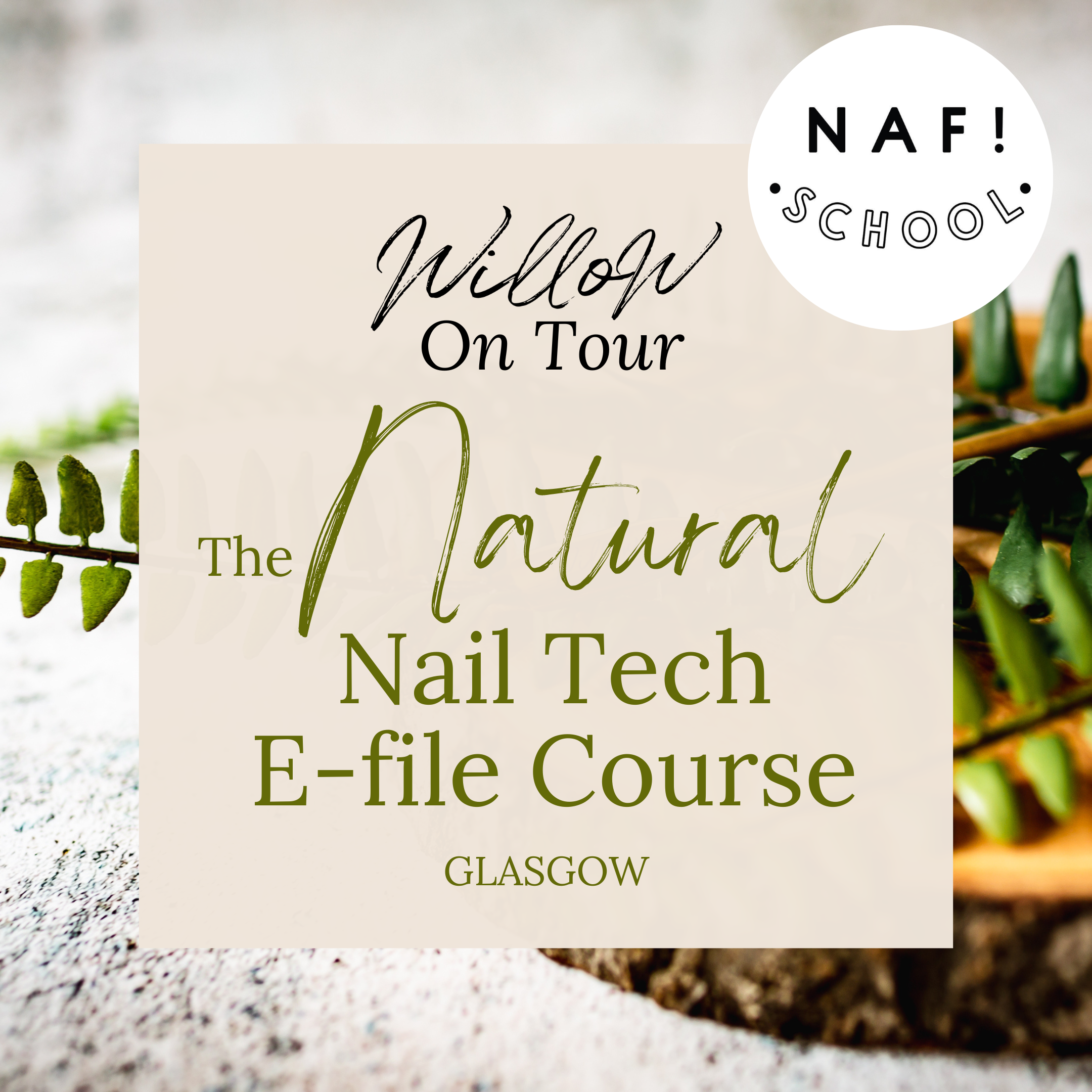 Willow On Tour: The Natural Nail Tech E-file Course - Glasgow